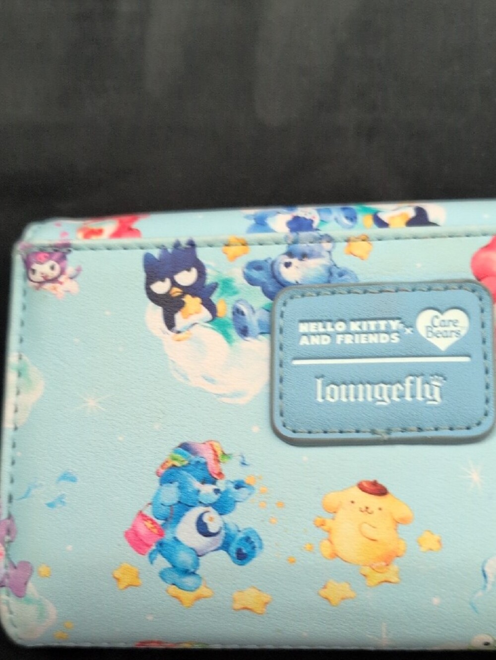 Loungefly Kids Sky Blue Care Bears & Hello Kitty Wallet - Picture 3 of 9